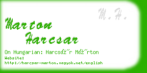 marton harcsar business card